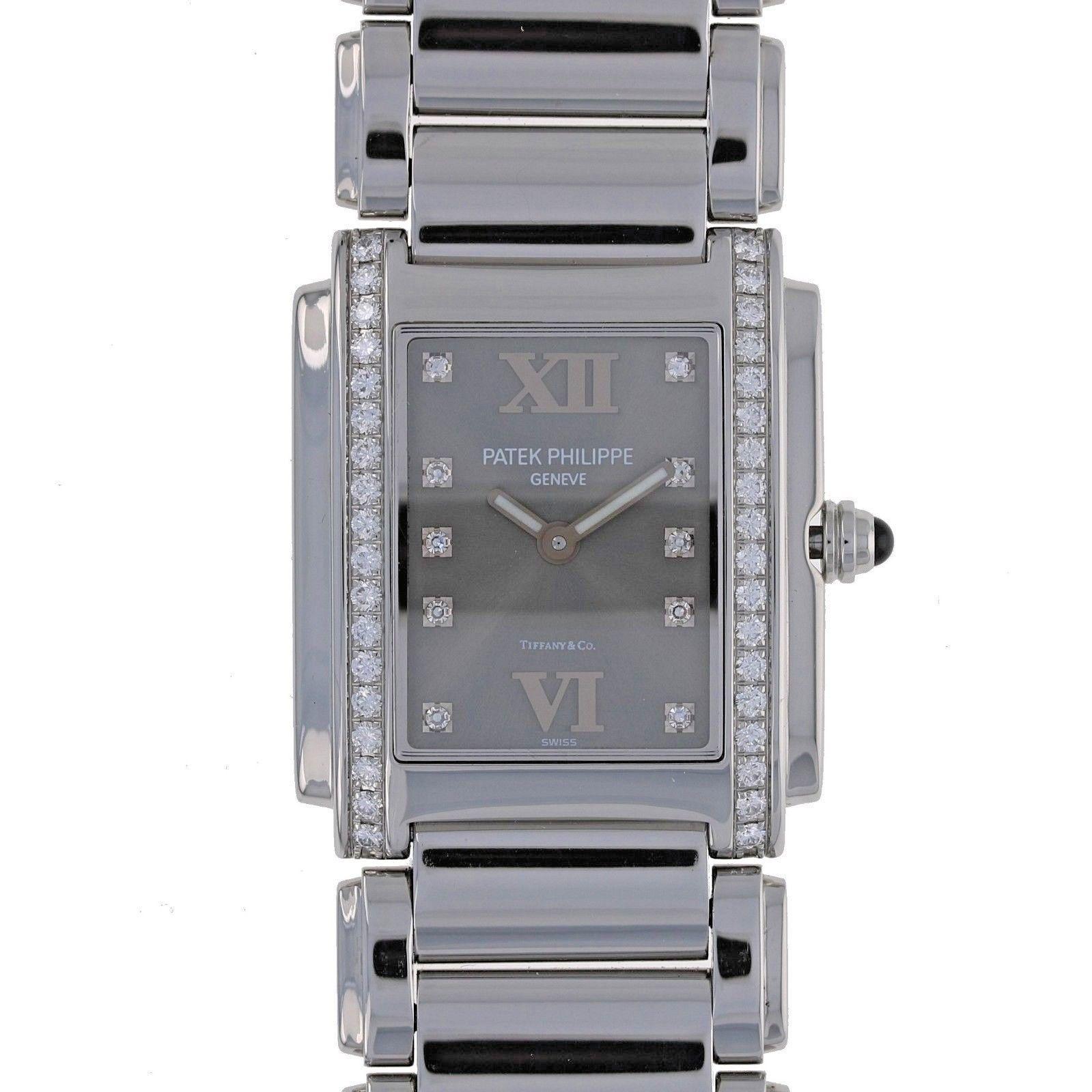 Brand Name  Patek Philippe
Style Number  4910/10a
Also Called  4910/10a-010
Series  Twenty-4
Gender  Ladies
Case Material  Stainless Steel
Dial Color  Grey
Movement  Quartz
Engine  Cal. E-15
Functions  Hours, Minutes
Crystal Material  Sapphire
Case