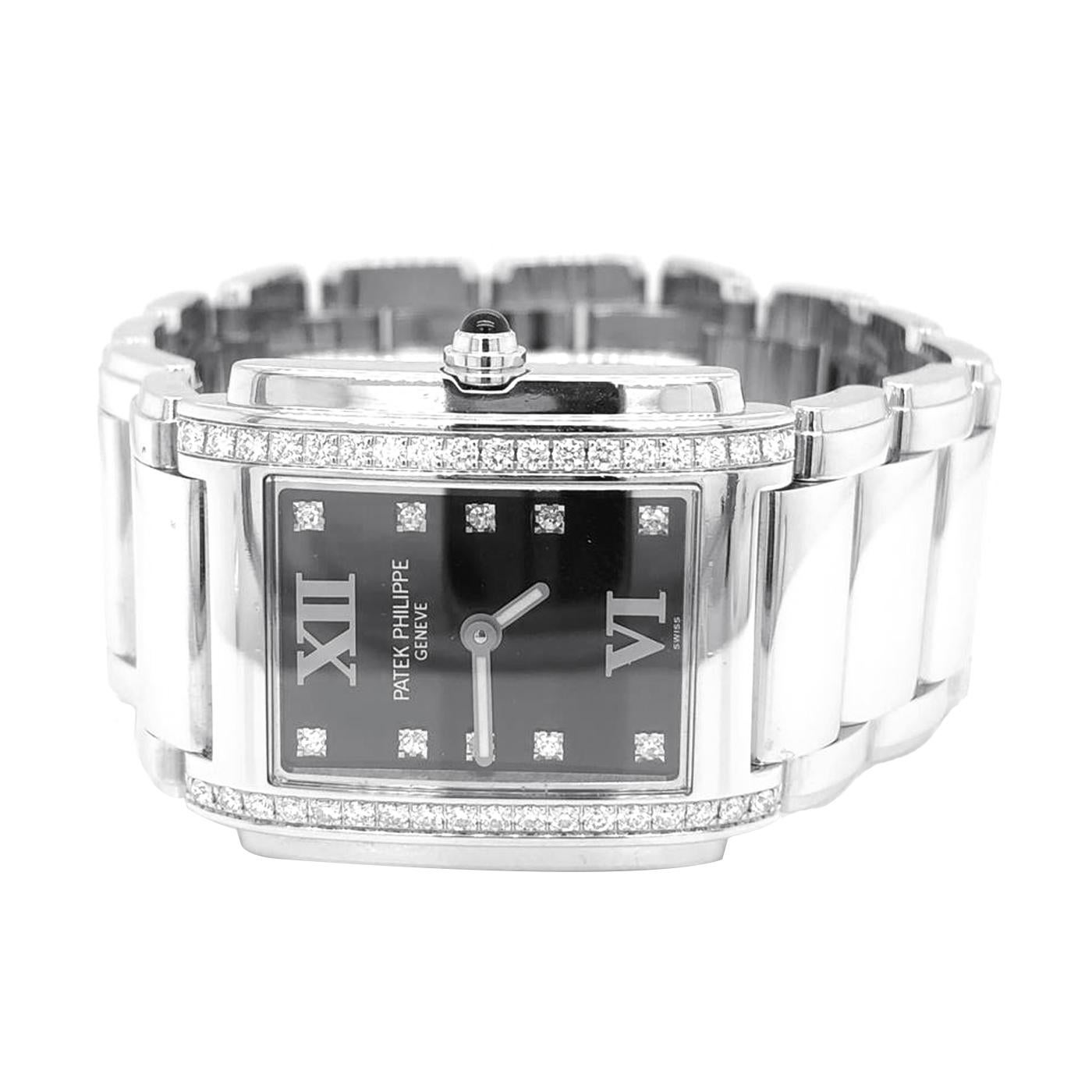 Modernist Patek Philippe Twenty-4 Diamond Stainless Steel Women Watch 4910/10A-001