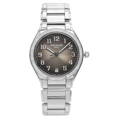 Used Patek Philippe Twenty 4 Steel Grey Dial Diamond Ladies Watch 7300/1200A-010