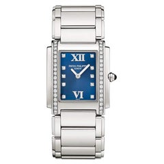 Patek Philippe Twenty-4 4910/10A in Stainless Steel Blue Diamond Dial Watch