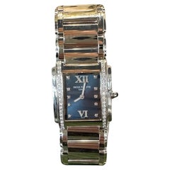 Reloj Patek Philippe Twenty-4 4910/10A de acero inoxidable Esfera azul con diamantes