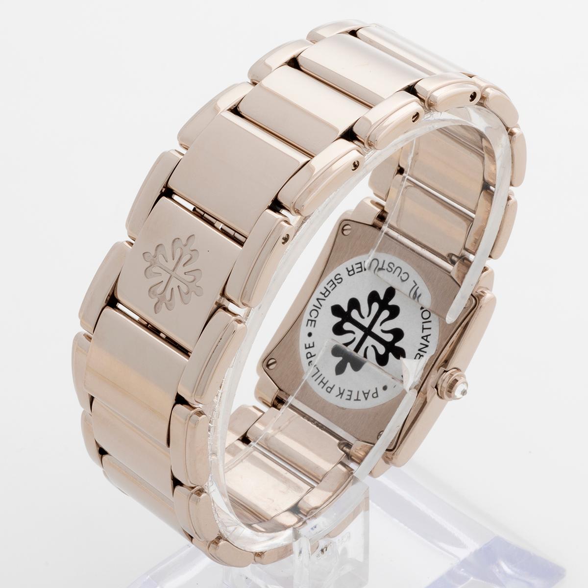 Patek Philippe Twenty-4 4910/20G, Diamonds Bezel, 18ct White Gold, Box & Papers. 1