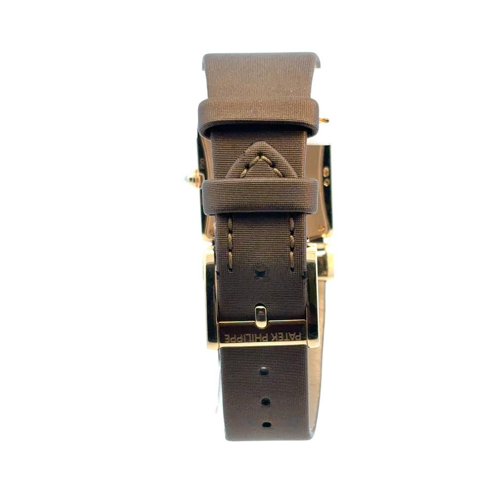 Patek Philippe Twenty-4 4920R-001 Montre chocolat en or rose 18 carats avec lunette en diamants en vente 4