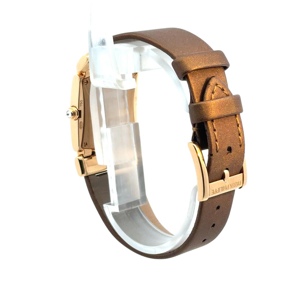 Patek Philippe Twenty-4 4920R-001 Montre chocolat en or rose 18 carats avec lunette en diamants en vente 6