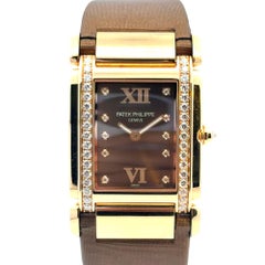Patek Philippe Twenty-4 4920R-001 18k Rose Gold Diamond Bezel Chocolate Dial