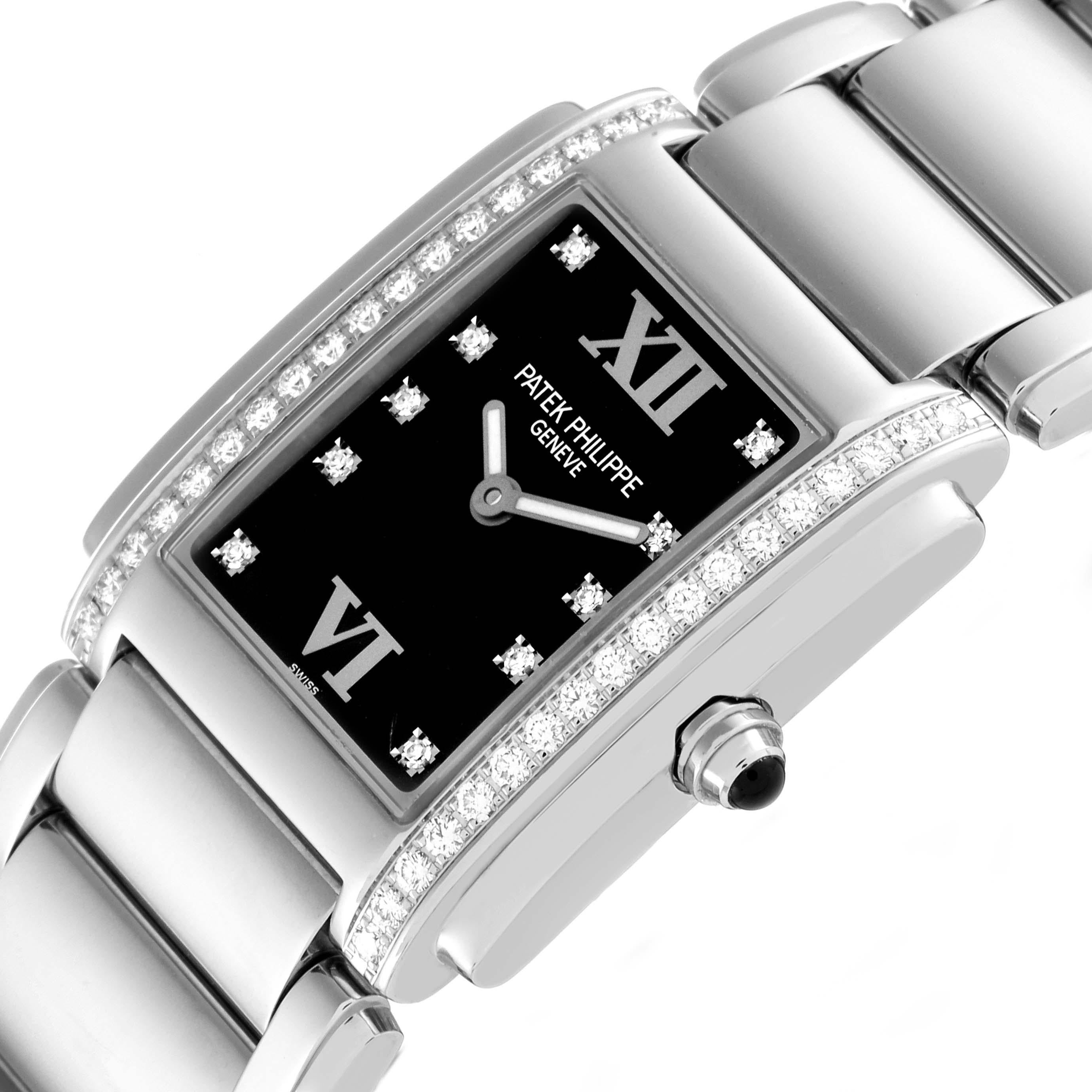 Patek Philippe Twenty-4 Black Diamond Dial Steel Ladies Watch 4910 1