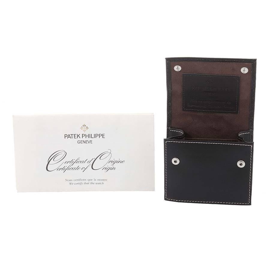 Stahl-Diamant-Damenuhr 4910 von Patek Philippe, Zwanzig-4, blaues Zifferblatt im Angebot 8
