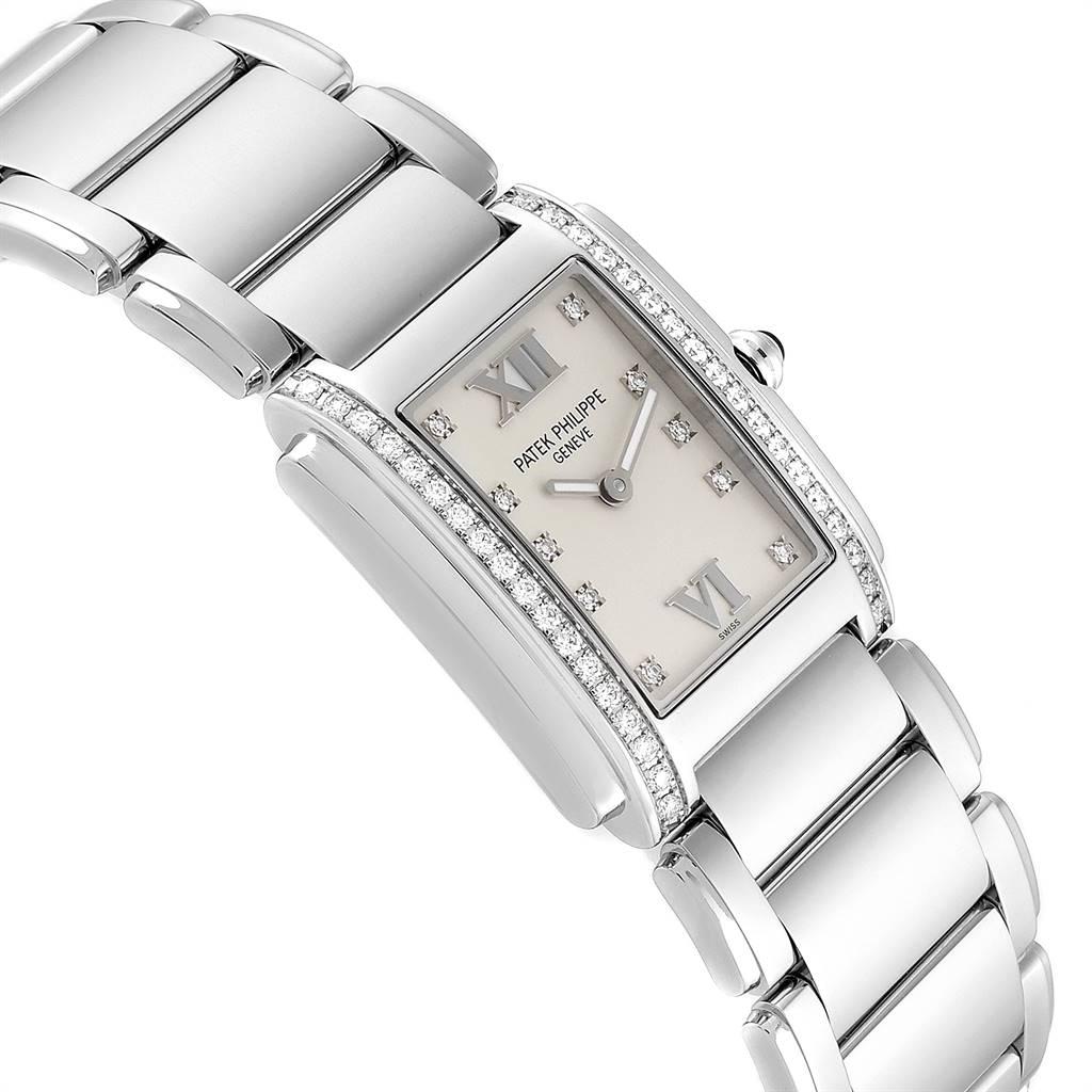 Women's Patek Philippe Twenty-4 Diamond Ladies Quartz Watch 4910/10A-010 For Sale