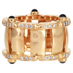 Bague Patek Philippe Twenty 4 en or jaune 18 carats, sertie de diamants et de saphirs