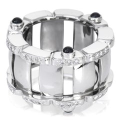 Bague Patek Philippe Twenty 4 en or blanc, sertie de diamants et de saphirs