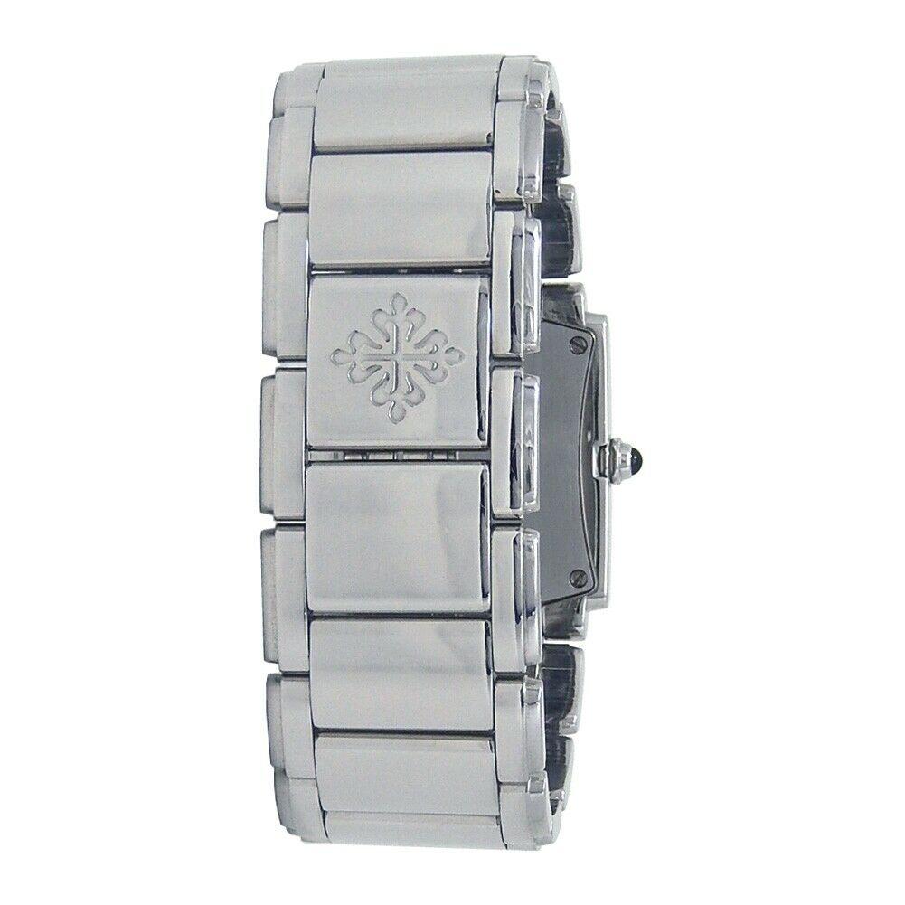 Women's Patek Philippe Twenty-4 Diamond Stainless Steel Watch Quartz 4910/10A-001 For Sale
