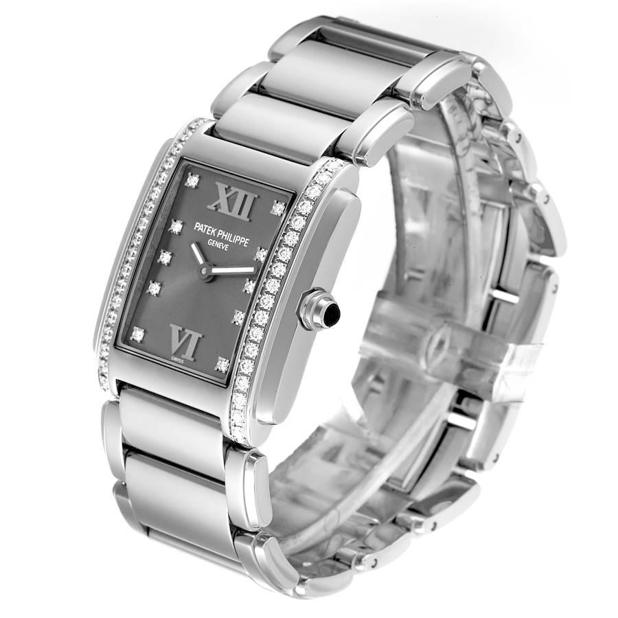 Women's Patek Philippe Twenty-4 Grey Diamond Dial Steel Ladies Watch 4910
