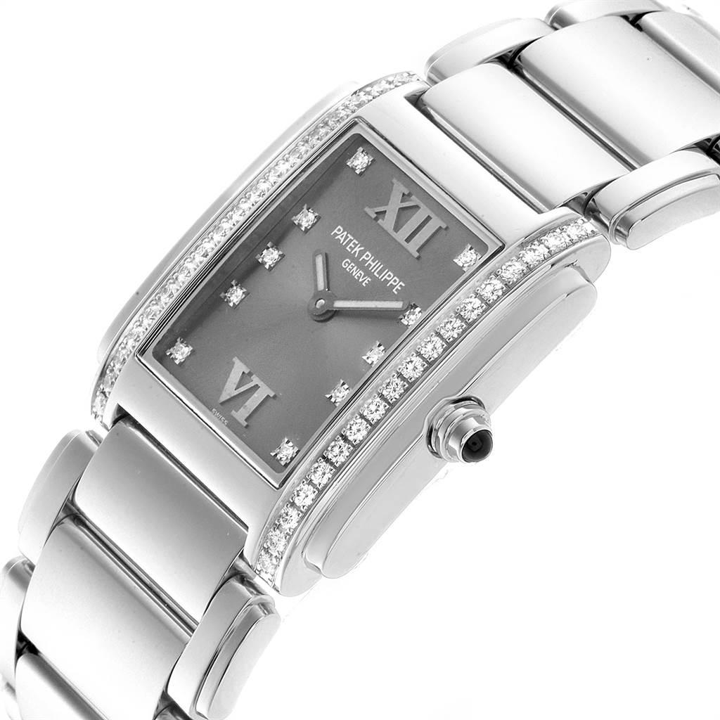 Patek Philippe Twenty-4 Grey Diamond Dial Steel Ladies Watch 4910 1