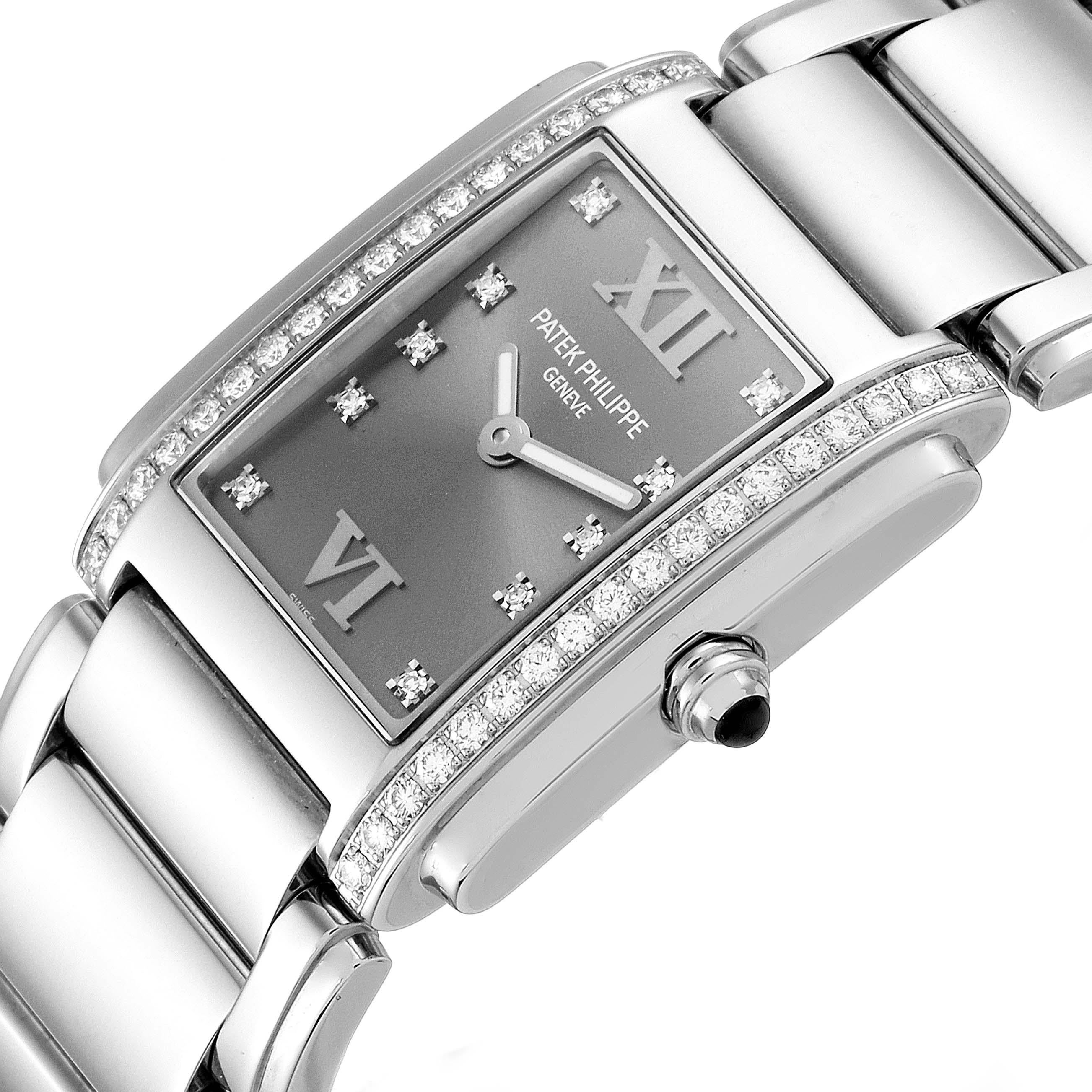 Patek Philippe Twenty-4 Grey Diamond Dial Steel Ladies Watch 4910 2