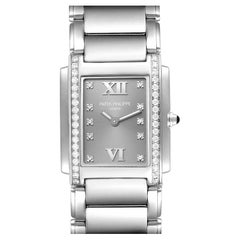 Patek Philippe Twenty-4 Grey Diamond Dial Steel Ladies Watch 4910