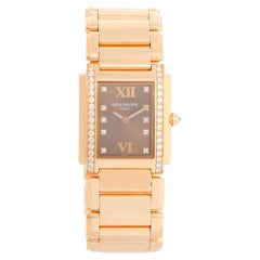 Used Patek Philippe Twenty-4 Ladies 18k Rose Gold & Diamond Watch 4910/11R