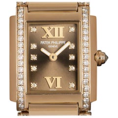 Used Patek Philippe Twenty-4 Ladies Rose Gold Brown Dial 4908/30R Automatic Watch