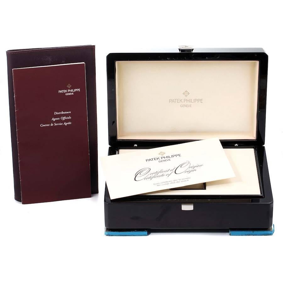 Patek Philippe Uhr Twenty-4 Roségold Schwarzes Zifferblatt Diamant 4910 Box Papiere im Angebot 5