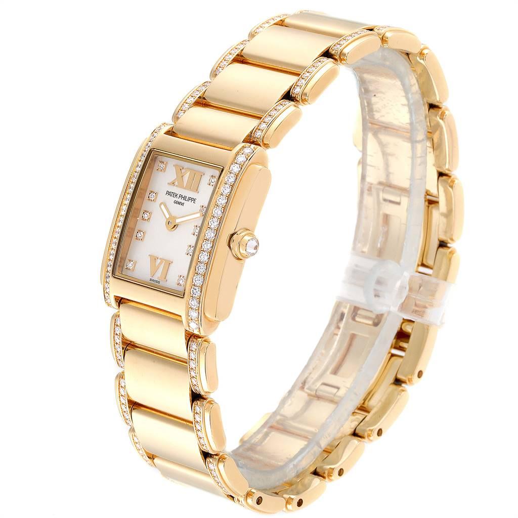 small gold rectangle watch
