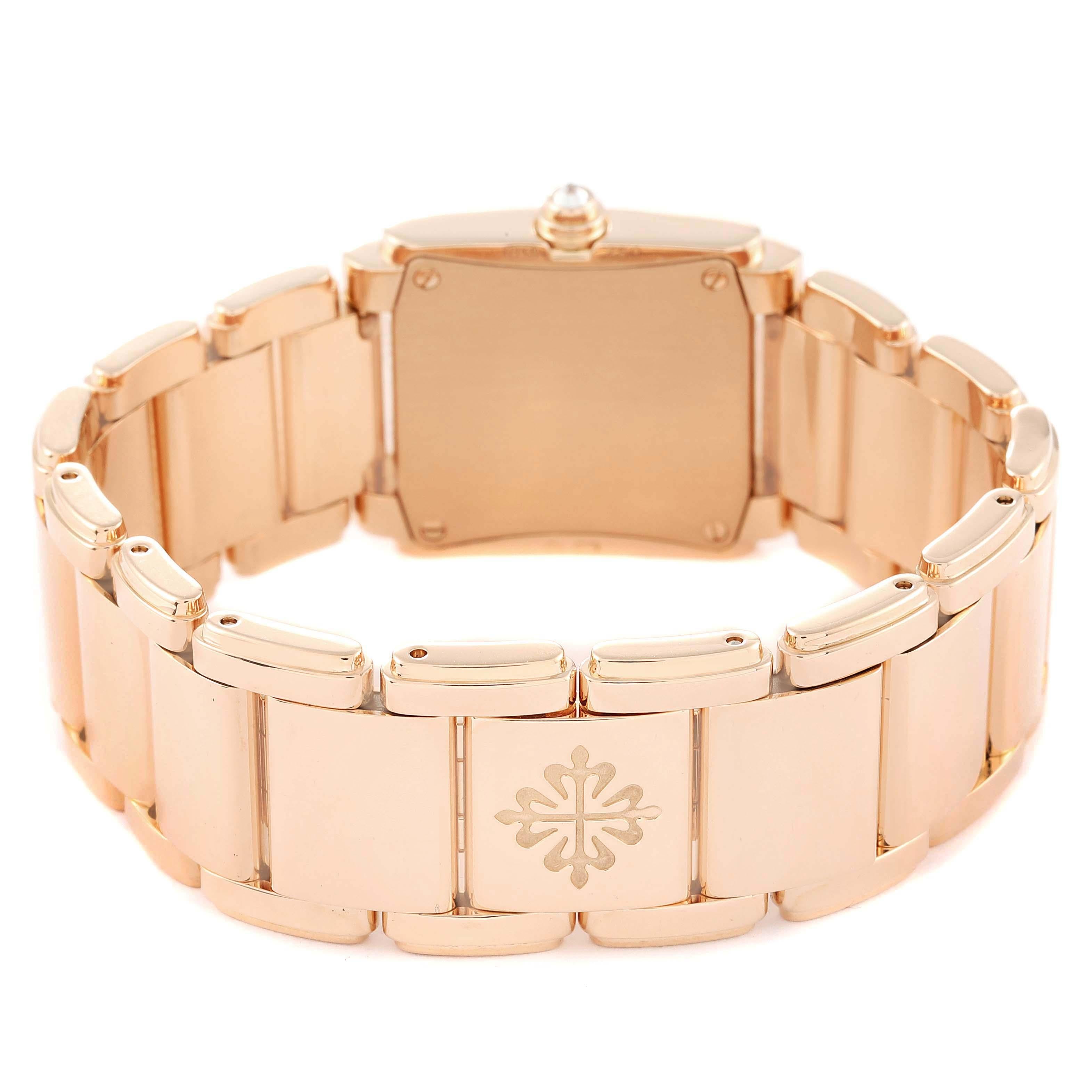 Patek Philippe Twenty-4 Kleine 18K Roségold Diamant-Damenuhr 4908 5