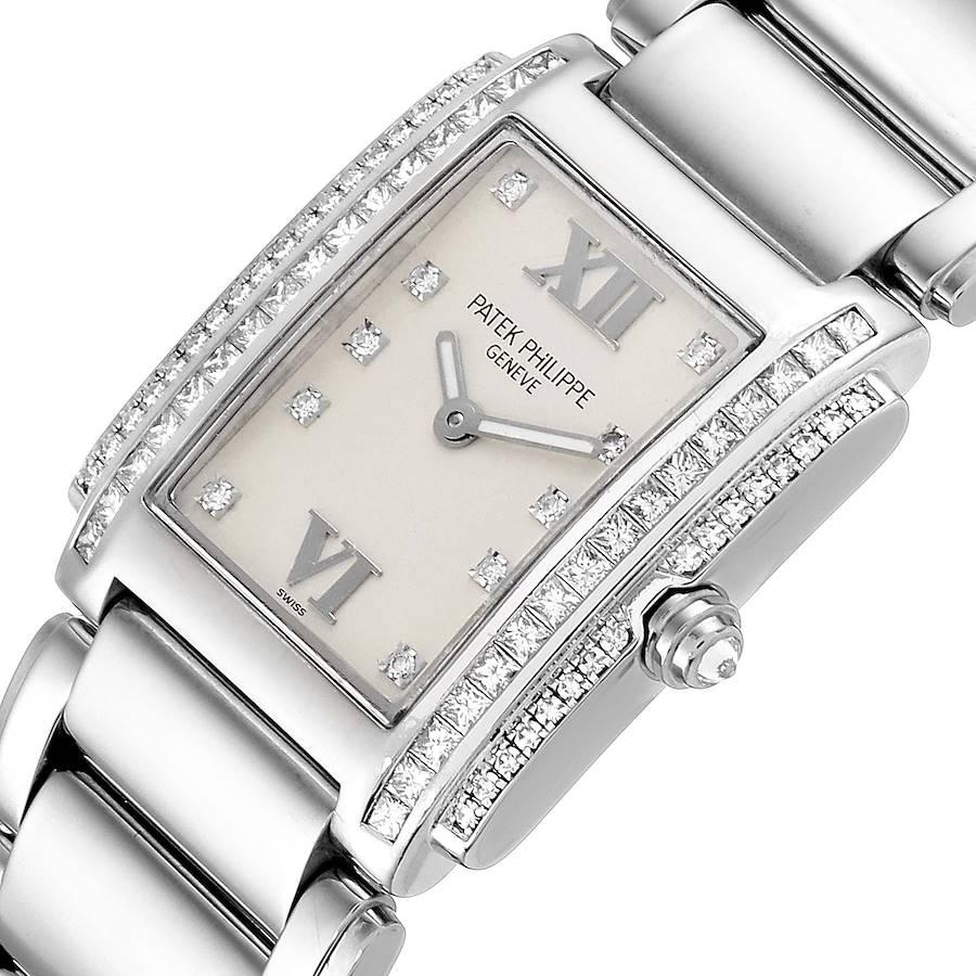 Patek Philippe Twenty-4 White Gold Diamond Ladies Watch 4908 Box Papers 1