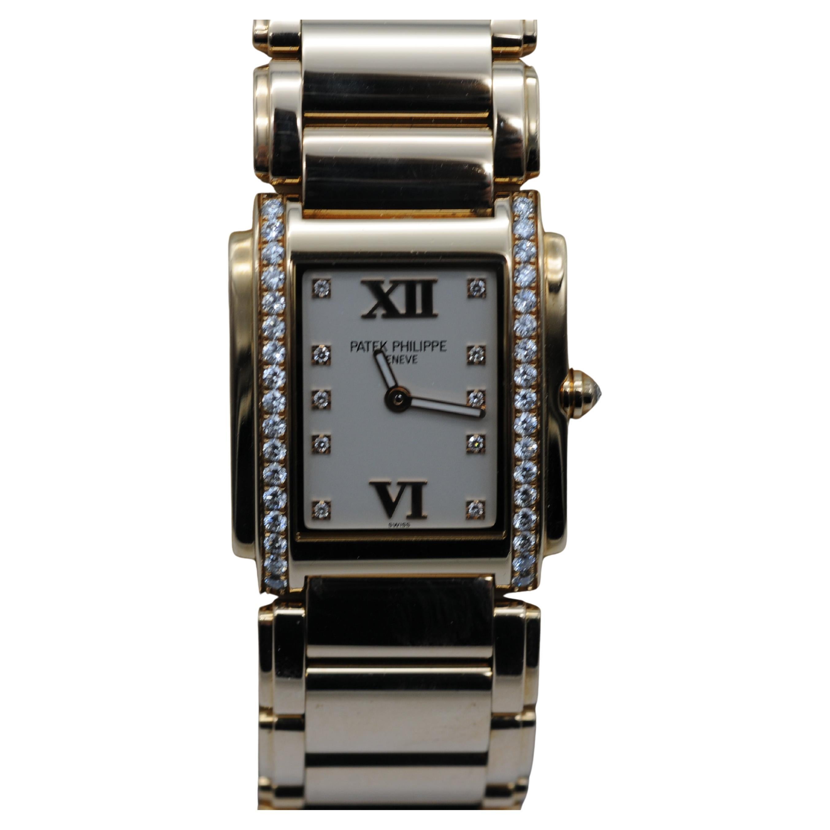 Patek Philippe Twenty~4 4910 in 18k yellow gold and diamond For Sale 6