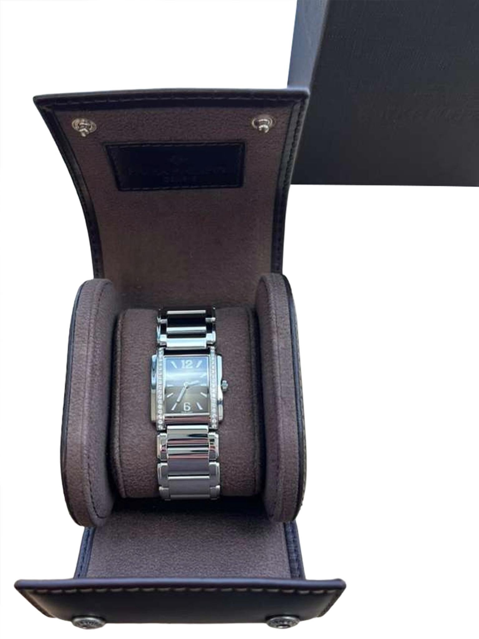 Patek Philippe Twenty~4 Quadrante grigio a raggiera Orologio da donna in acciaio con diamanti 4910/1200A in vendita 11
