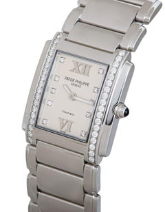 Patek Philippe Twenty4 Damen Edelstahl Doppelnamen Tiffany & Co. Zifferblatt