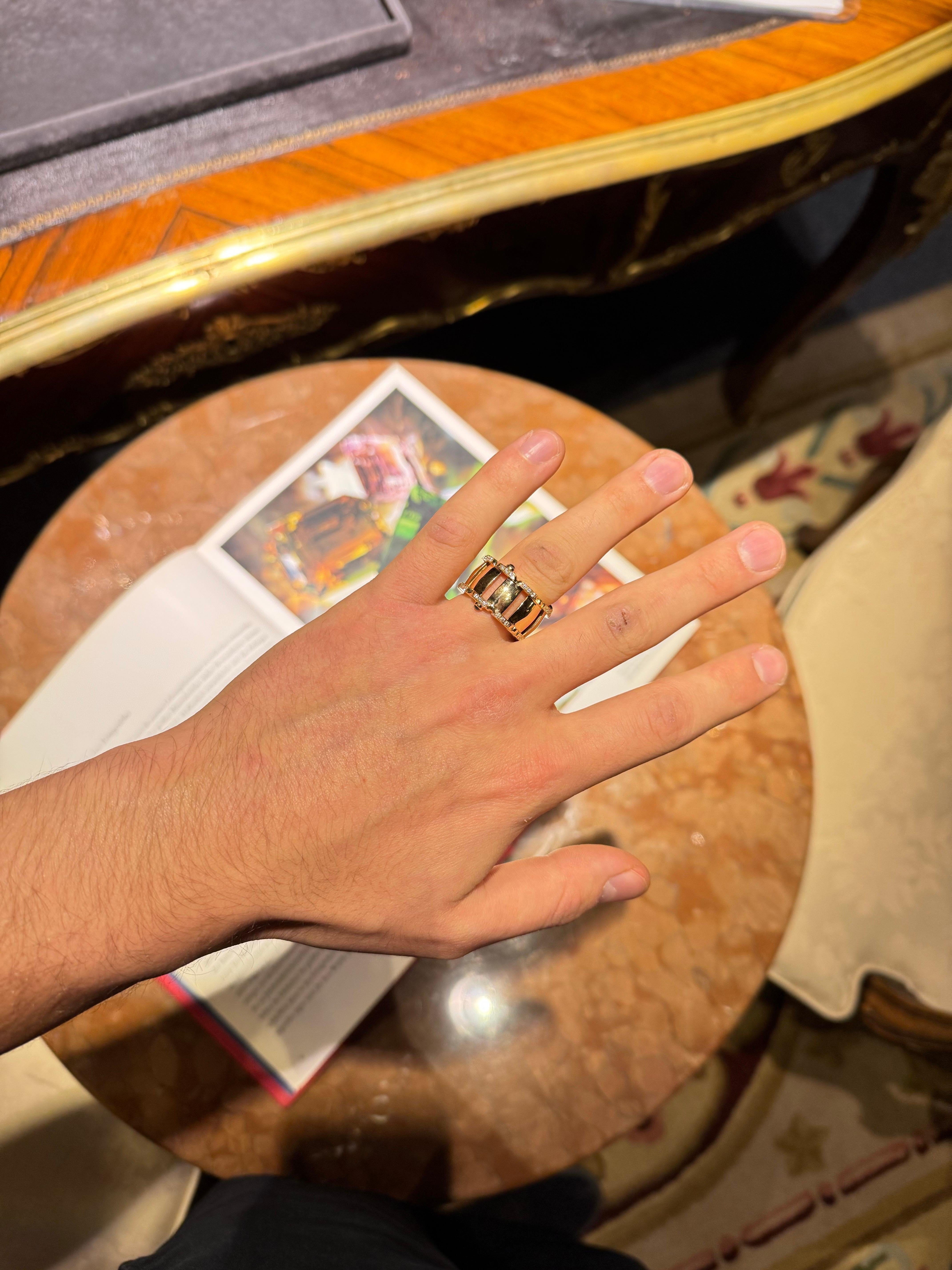 Patek Philippe Twenty~4 Ring with Diamonds and Cabochon-Cut Sapphires For Sale 5