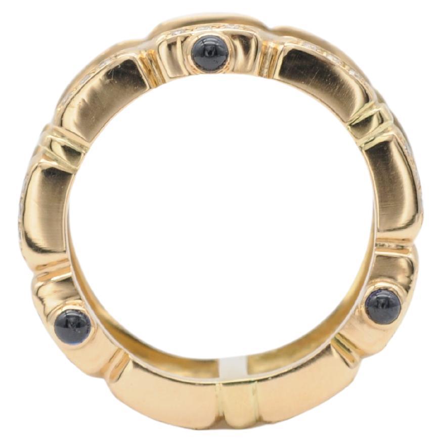 Aesthetic Movement Patek Philippe Twenty~4 Ring with Diamonds and Cabochon-Cut Sapphires For Sale
