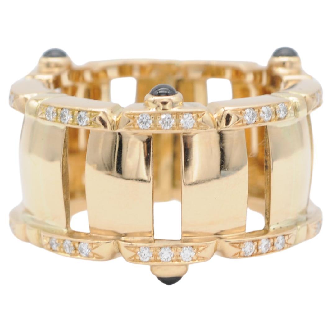 Patek Philippe Twenty~4 Ring with Diamonds and Cabochon-Cut Sapphires In Good Condition For Sale In Berlin, BE