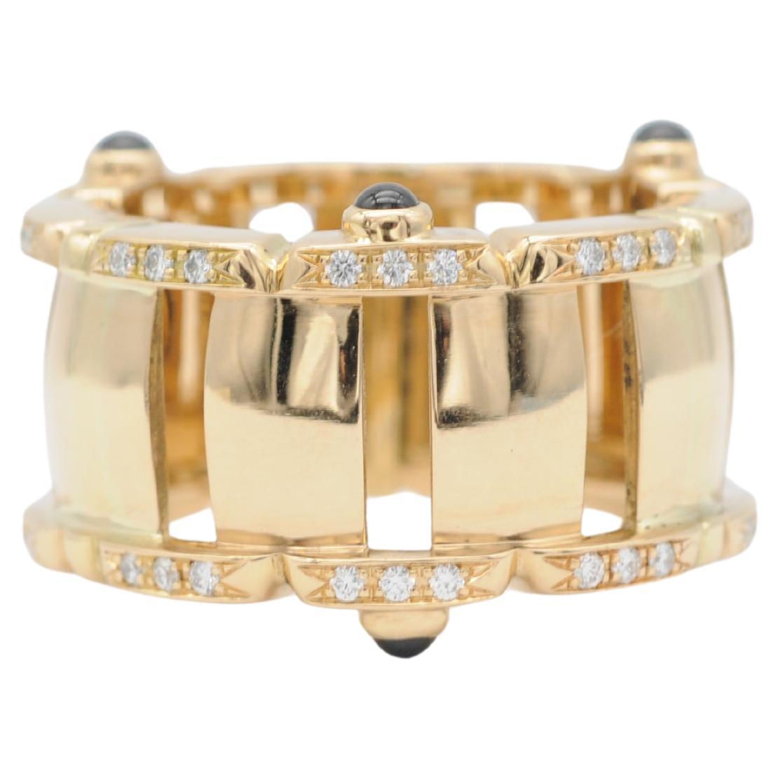 Women's or Men's Patek Philippe Twenty~4 Ring with Diamonds and Cabochon-Cut Sapphires For Sale