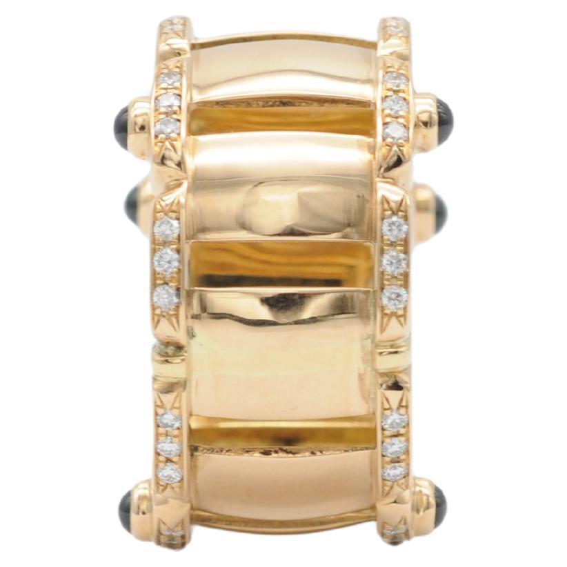 Patek Philippe Twenty~4 Ring with Diamonds and Cabochon-Cut Sapphires For Sale 3