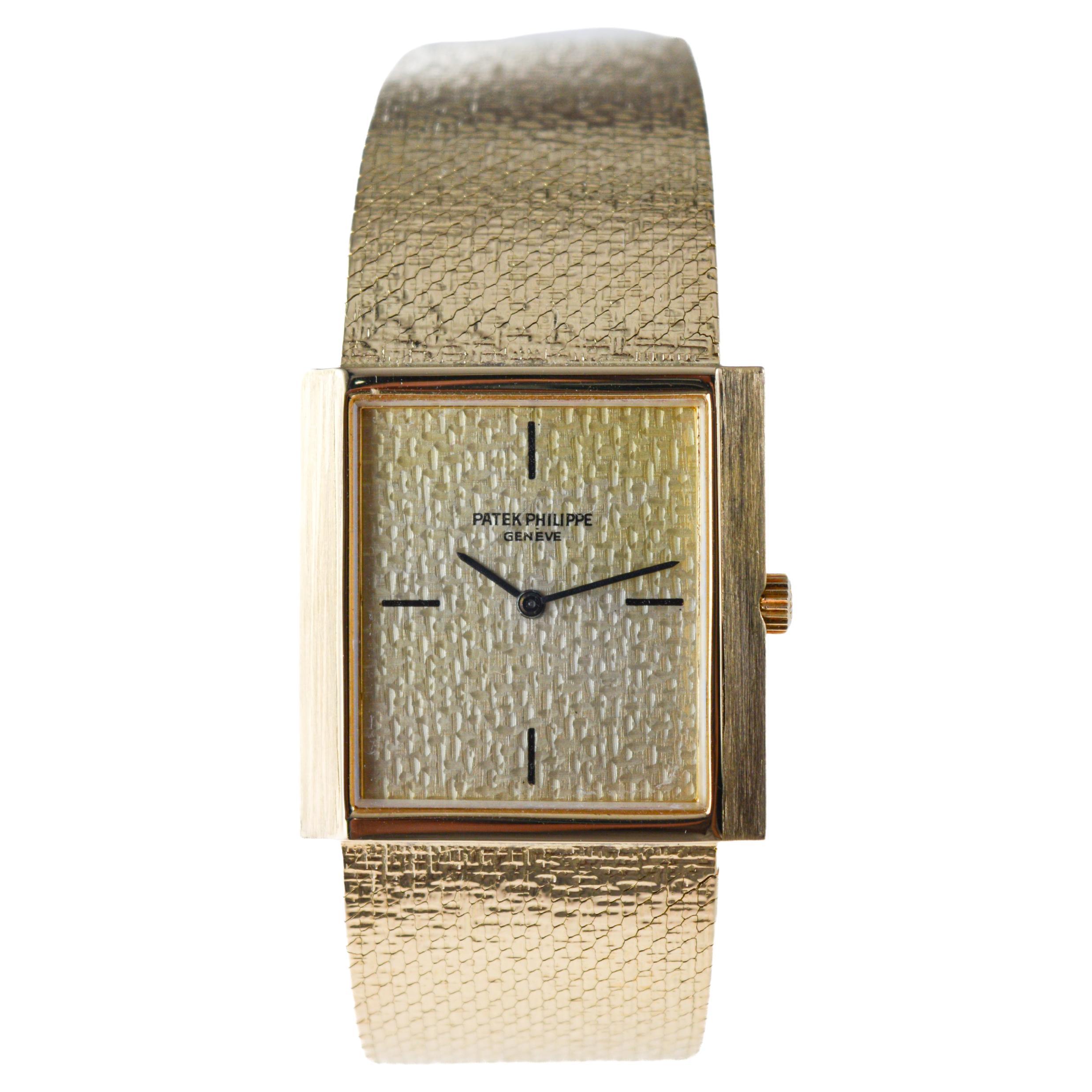Modern Patek Philippe Ultra Thin, 18Kt Solid Gold Dress Watch circa 1980's For Sale