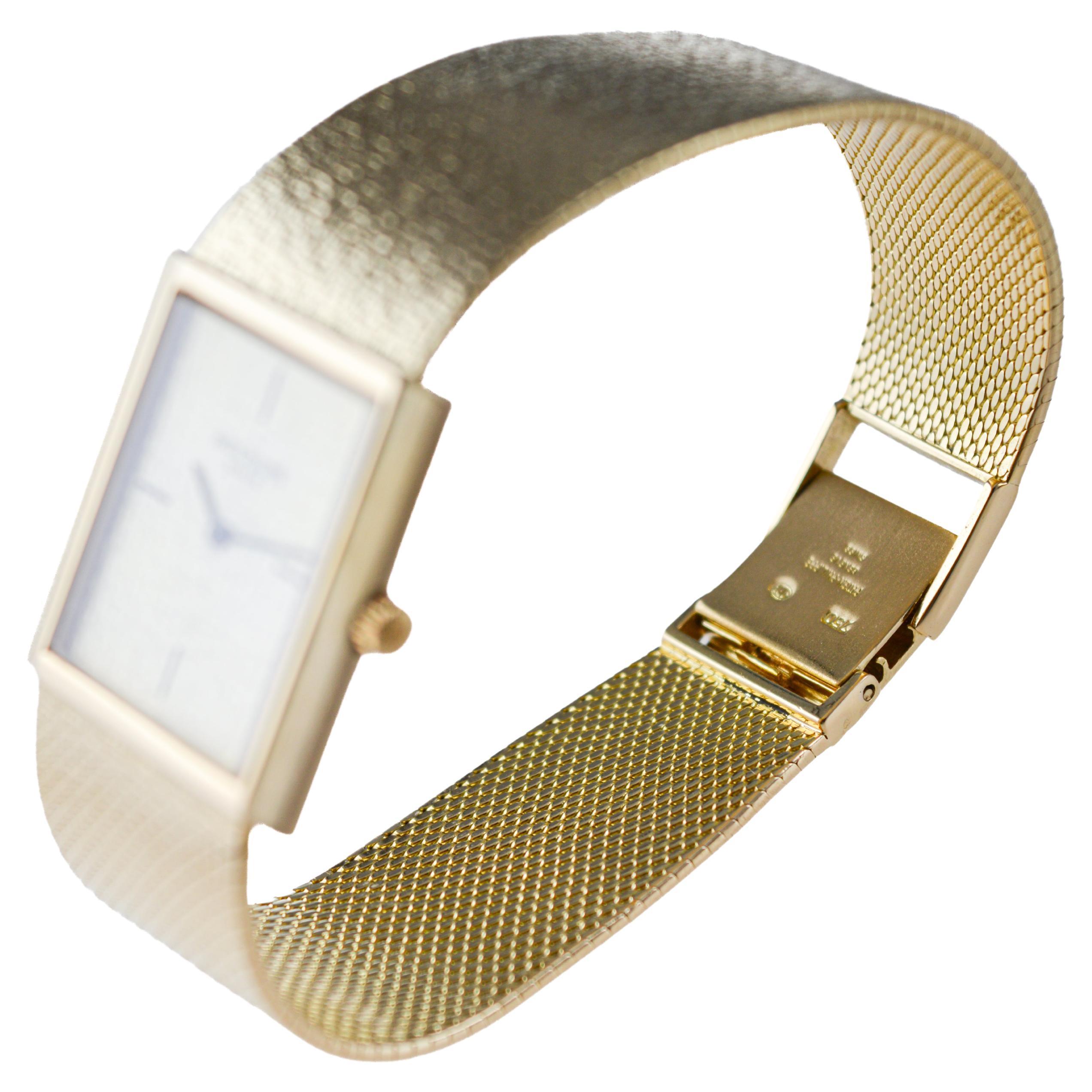 Women's or Men's Patek Philippe Ultra Thin, 18Kt Solid Gold Dress Watch circa 1980's For Sale
