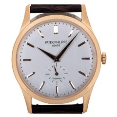 Patek Philippe Unworn Calatrava Men's 18k Rose Gold Double Name Tiffany & Co.