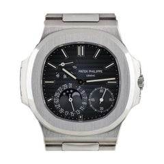 Patek Philippe Unworn Nautilus Stainless Steel Black-Blue Dial B&P 5712/1A-001