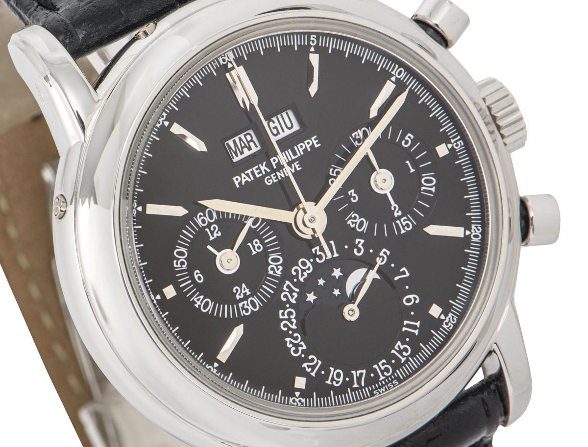 Men's Patek Philippe Very Rare Perpetual Calendar Chronograph Platinum 3970EP-027