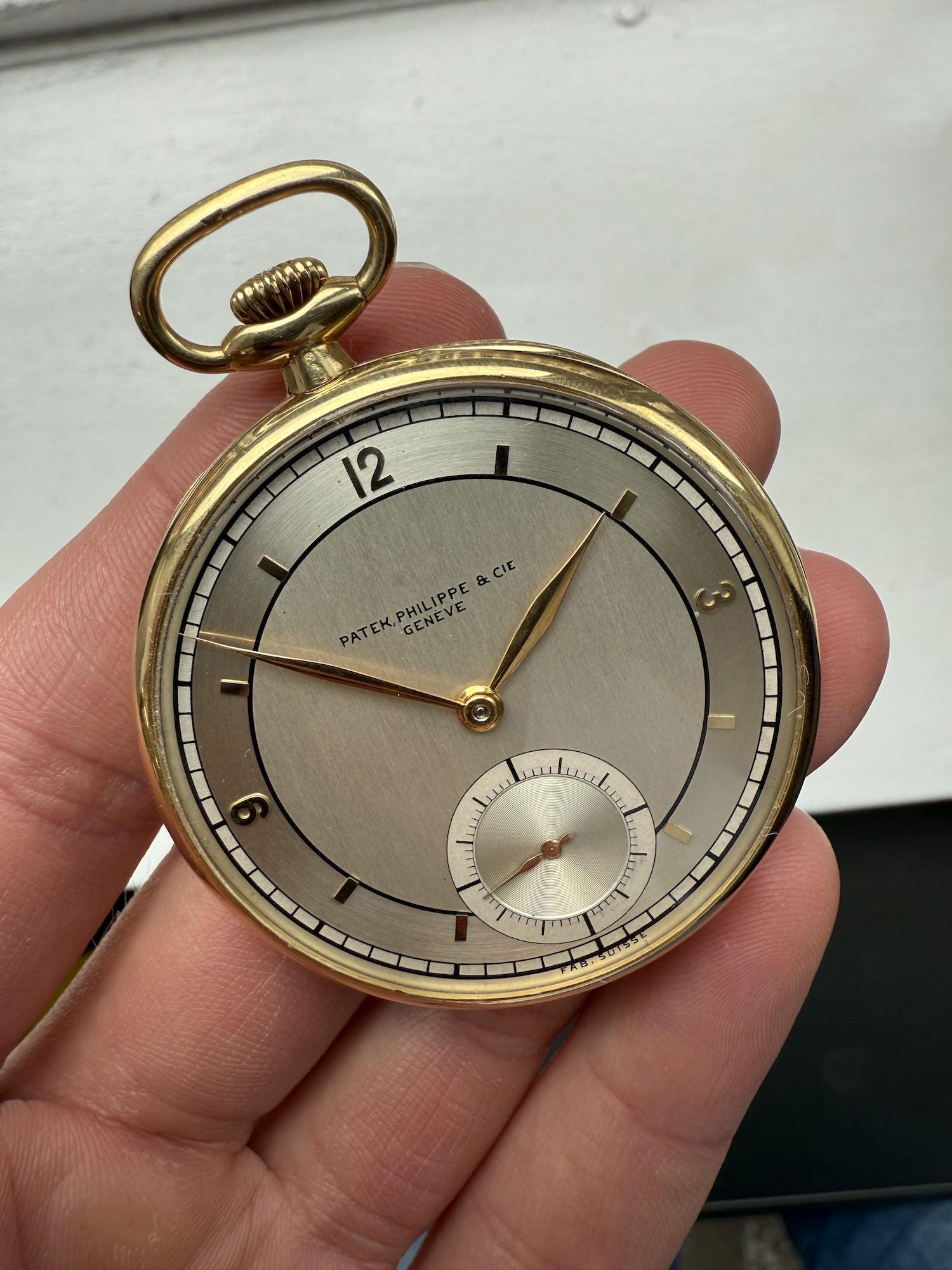 Women's or Men's Patek Philippe Vintage 18ct Yellow Gold Pocket Watch Circa. 1930 For Sale