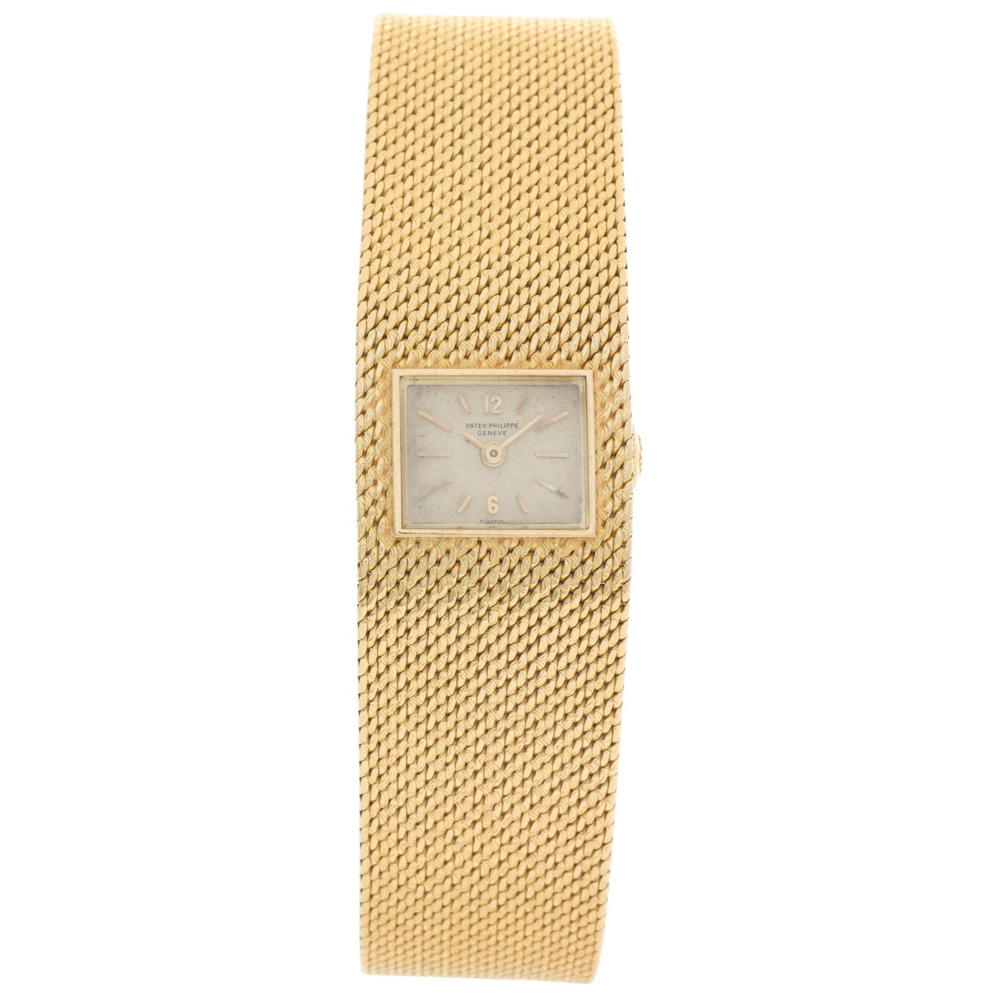 Patek Philippe Vintage 18k Gold Manuelle Armbanduhr Ref 3319/7