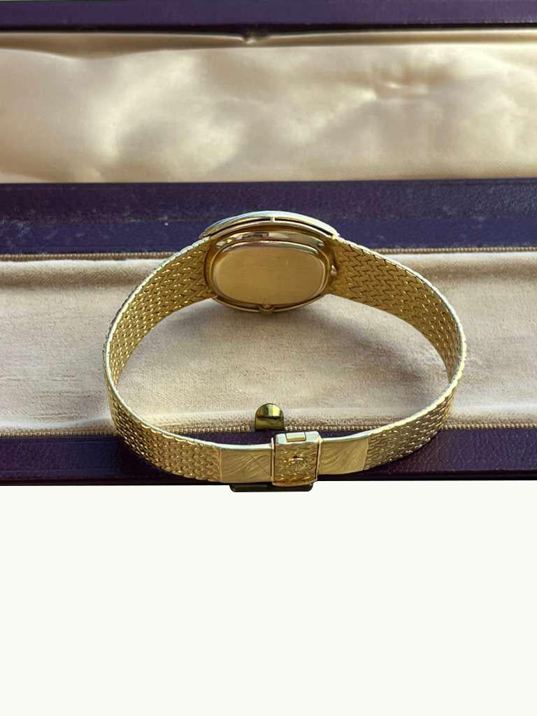 Patek Philippe Vintage 18K Gelbgold Diamant Handaufzugsuhr Uhr 4288 im Angebot 10