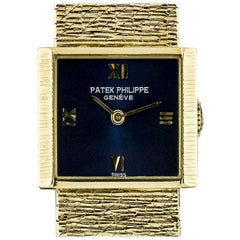 Patek Philippe Vintage Blue Dial Manual Wind Wristwatch 3322