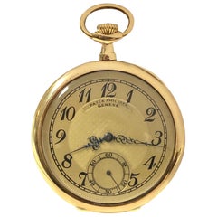 Patek Philippe Vintage Fine Yellow Gold and Textured Dial Gents Pocket Watch