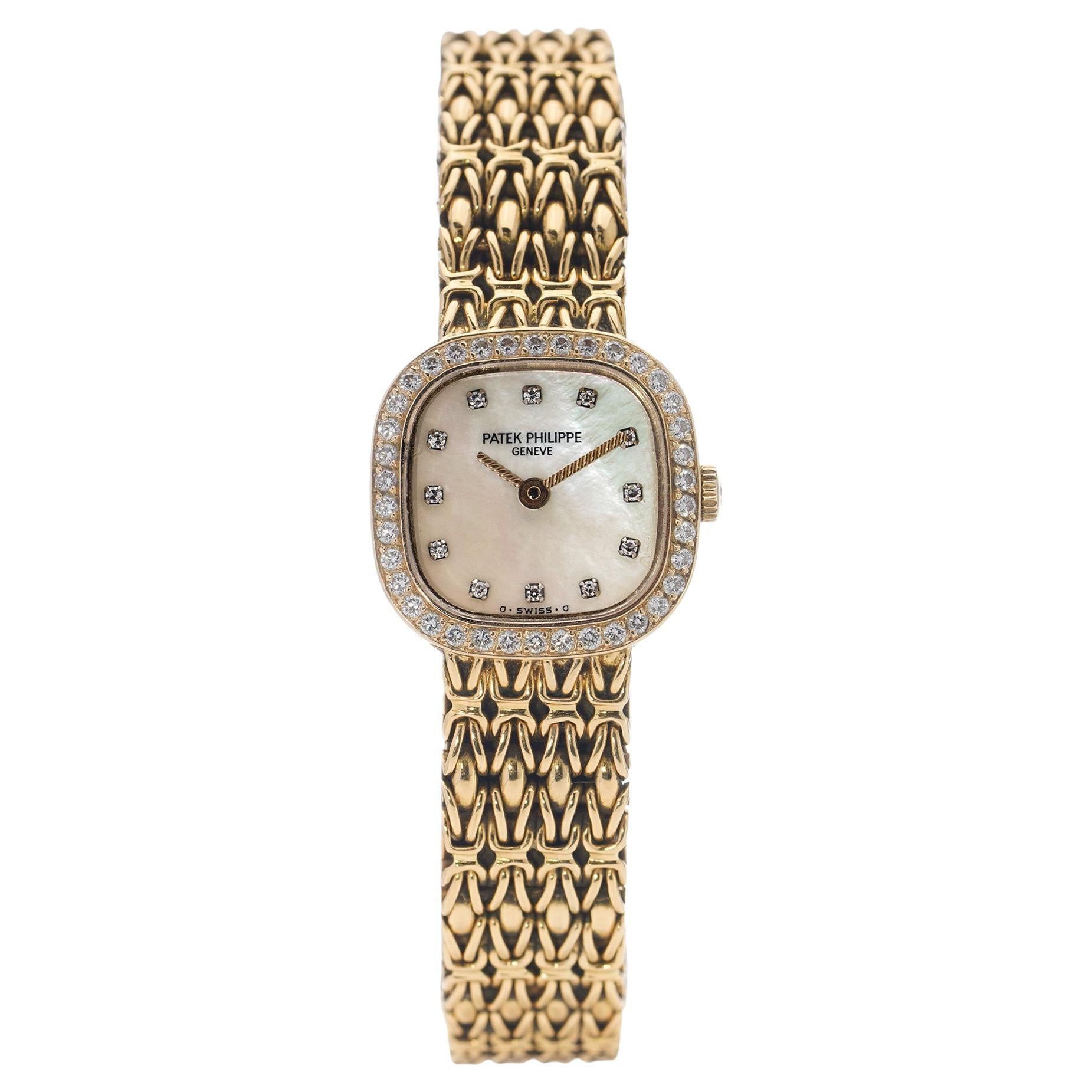 Patek Philippe Art Deco Diamond Wristwatch with Black Cord Band For ...