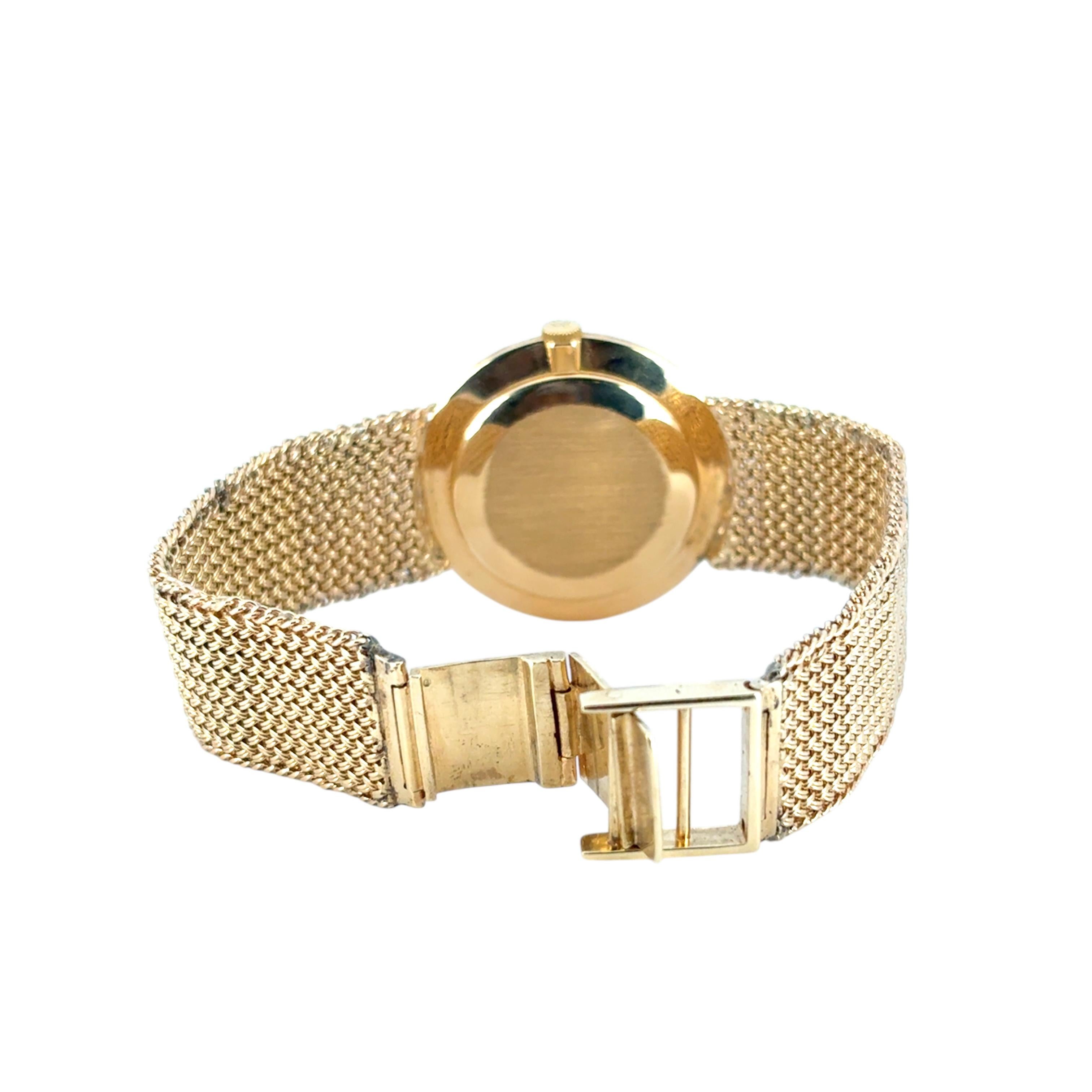 Patek Philippe Vintage Watch 18k Yellow Gold Black Dial Aftermarket 14k Bracelet For Sale 6