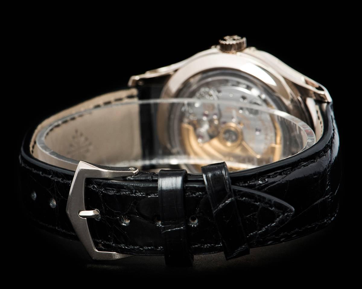 Patek Philippe White Gold Annual Calendar Rhodium Dial Automatic Wristwatch 2