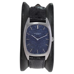 Orologio stile abito Patek Philippe in oro bianco con quadrante originale