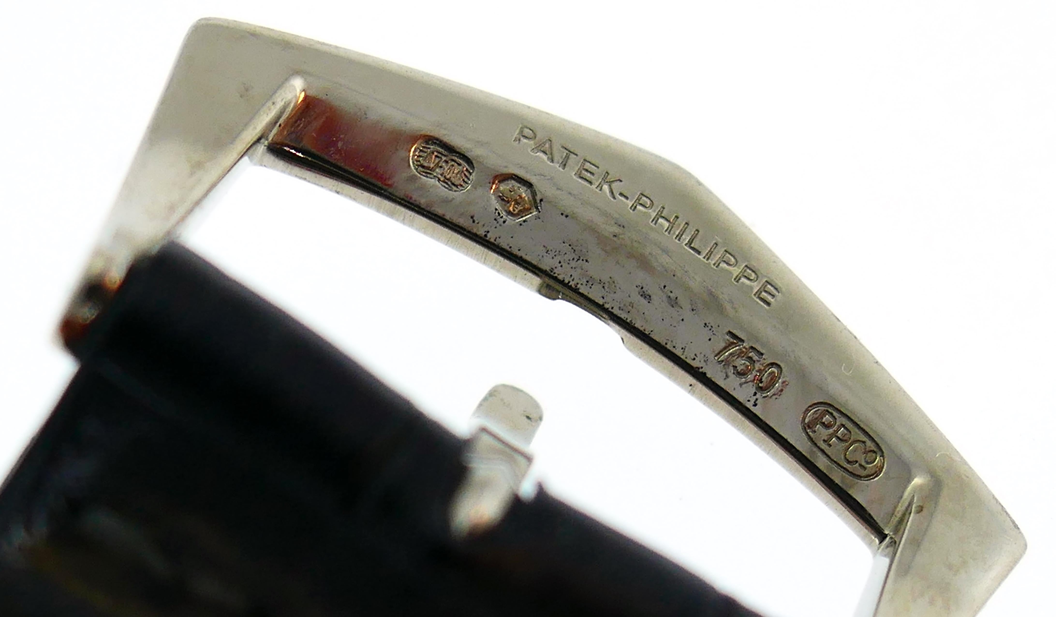 Handaufzugs-Armbanduhr von Patek Philippe aus Weißgold im Angebot 6
