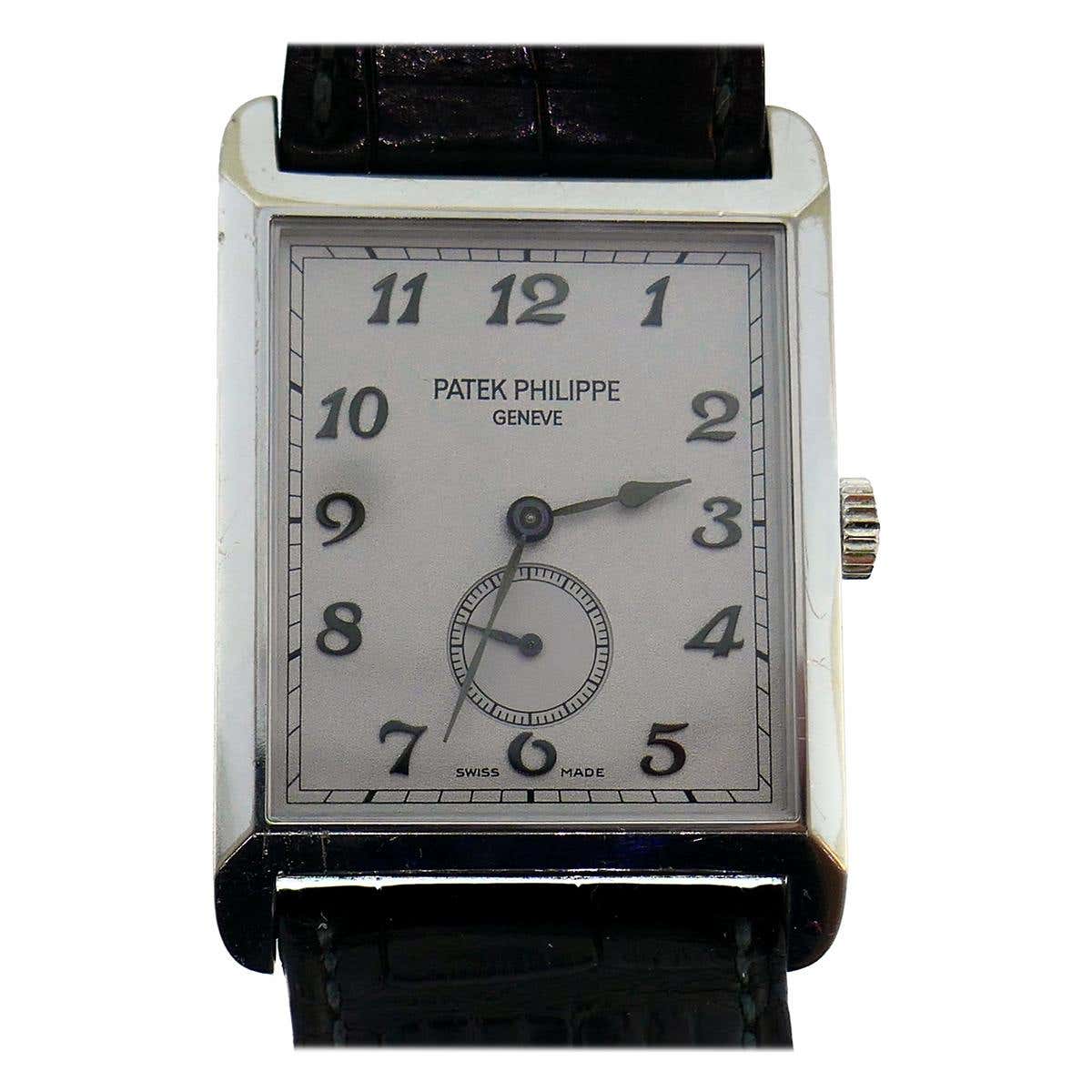 Patek Philippe White Gold Manual Wind Wristwatch For Sale at 1stDibs