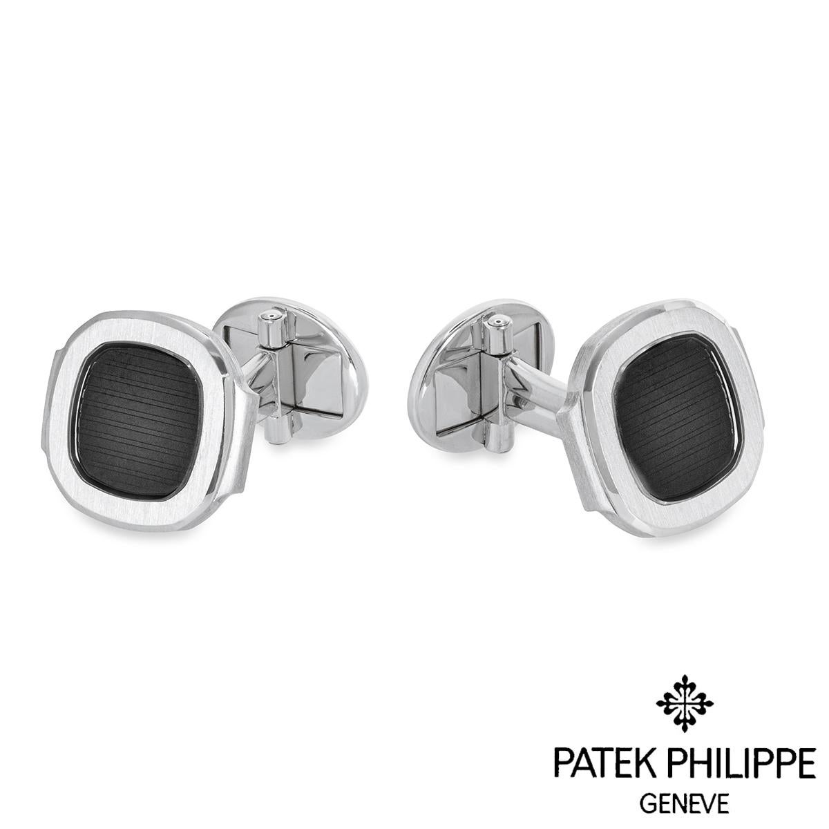 Patek Philippe White Gold Nautilus Cufflinks 2205.9057G-011 In Excellent Condition In London, GB